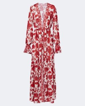 Alexandra Miro Clementine Floral Maxi Dress - Red