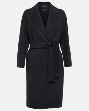 Max Mara Arona Wool Coat - Black