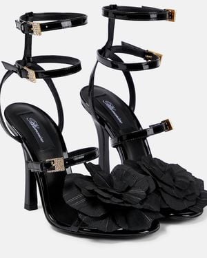 Blumarine Sandalen Aus Lackleder - Schwarz