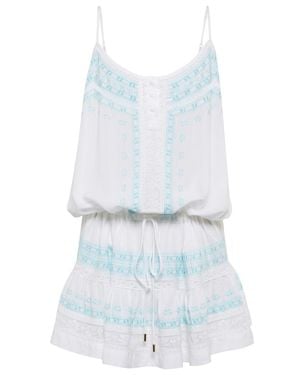 Melissa Odabash Karen Embroidered Minidress - Blue