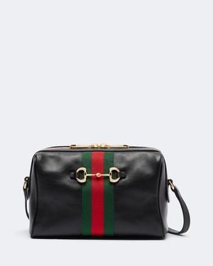 Gucci Horsebit Small Leather Camera Bag - Black