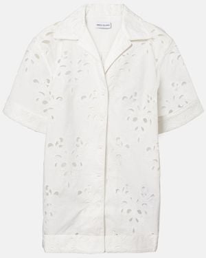 Rebecca Vallance Artesan Broderie Anglaise Cotton-Blend Shirt - White