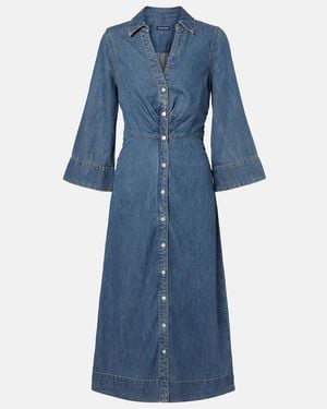 Veronica Beard Haydon Denim Shirt Dress - Blue