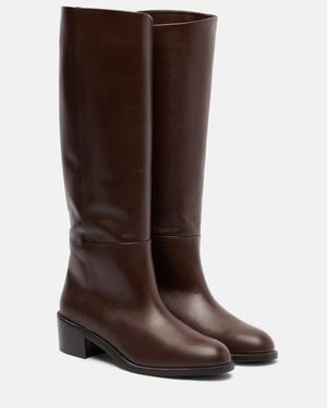 Aquazzura Sellier Leather Knee-High Boots - Brown
