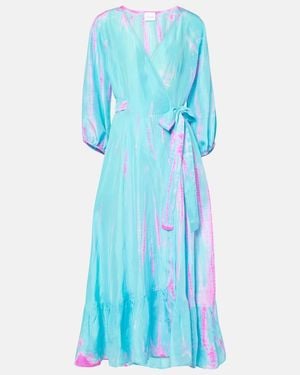 Anna Kosturova Hailey Silk Maxi Dress - Blue