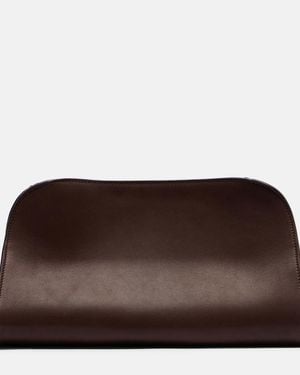 The Row Clutch Peggy Medium De Piel - Marrón