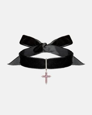 Mateo 14Kt Choker With Sapphires And Diamonds - Black