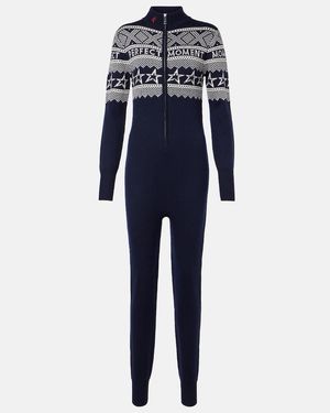 Perfect Moment Wool Intarsia Bodysuit - Blue