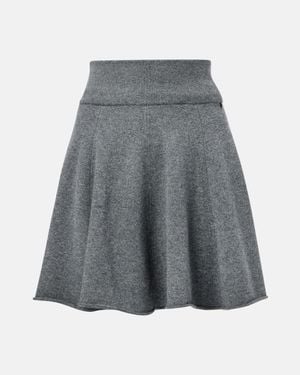 Extreme Cashmere N°379 Girl Cashmere-Blend Miniskirt - Grey