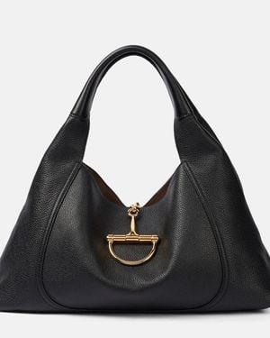 Gucci Schultertasche Softbit Maxi Aus Leder - Schwarz