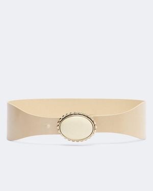Isabel Marant Nyla Embellished Leather Belt - Natural