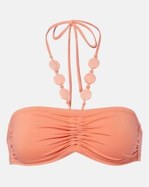 Eres Lana Beaded Bikini Top - Orange
