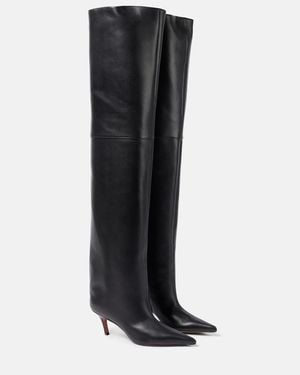 AMINA MUADDI Fiona 60 Leather Over-The-Knee Boots - Black