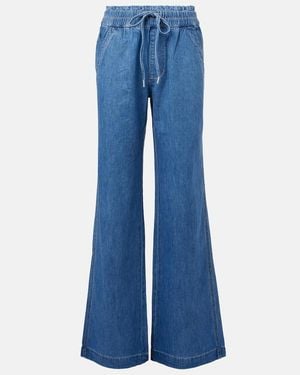 Veronica Beard Dunford Wide-Leg Jeans - Blue