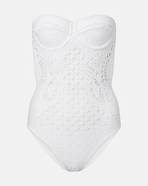 Zimmermann Indra Embroidered Swimsuit - White
