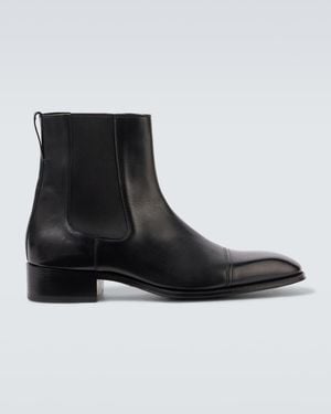 Tom Ford Hainaut Leather Chelsea Boots - Black