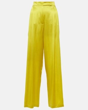 Max Mara Trousers Silk - Yellow