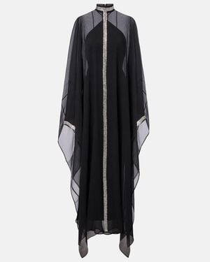 Taller Marmo Parthenon Swarovski Crystal-Embellished Silk-Crepon Gown - Black