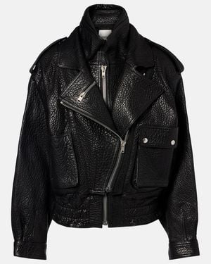 Isabel Marant Aneli Leather Biker Jacket - Black