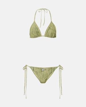 Acne Studios Bikini Estampado Trompe 'Oeil - Verde