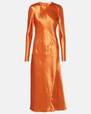 Max Mara Maxikleid Elogio Aus Satin - Orange