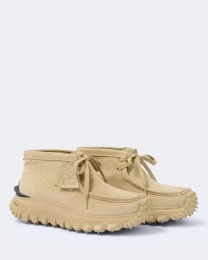 Moncler X Clarks Trailgrip Wallabee Gtx Suede Sneakers - Natural