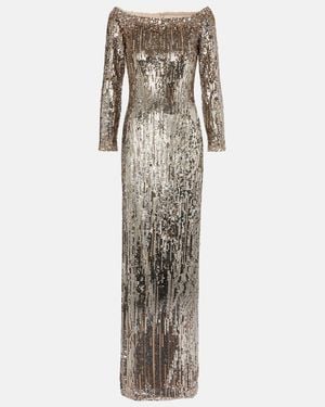 Jenny Packham Marnie Embellished Gown - Metallic