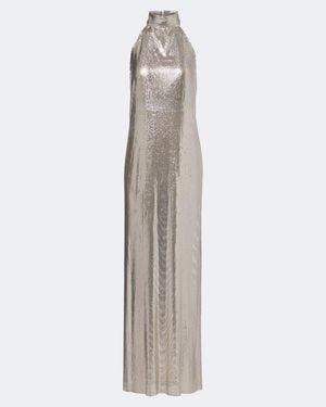 Stella McCartney Chainmail Halterneck Gown - White