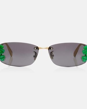 Dior Dior Clover S1U Rectangular Sunglasses - Brown