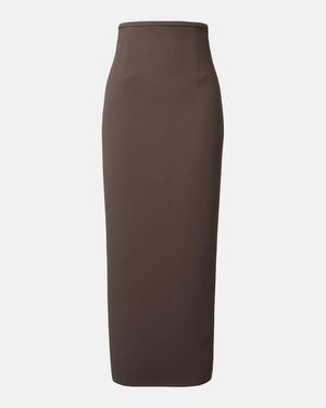 KHAITE Maxirock Winton Aus Crepe - Braun