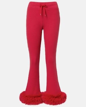 Balenciaga Low-Rise Cotton Capri Trousers - Red