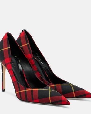 McQueen Skull Macqueen Tartan Court Shoes - Red