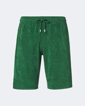 Vilebrequin Brazil Cotton-Blend Terry Shorts - Green