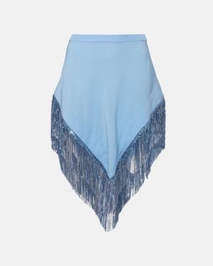Rabanne Chainmail Crepe Miniskirt - Blue