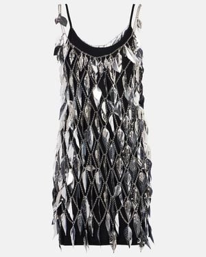 Rabanne Chain-Detail Embellished Minidress - Black