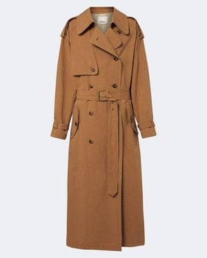 Isabel Marant Violette Cotton And Linen Trench Coat - Brown