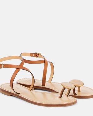 Amanu Kigali Embellished Leather Sandals - Pink