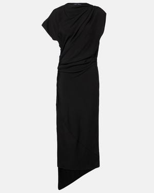 Proenza Schouler Hallie Draped Midi Dress - Black