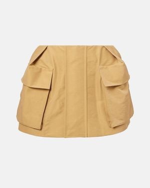 Sacai Cotton-Blend Shorts - Natural