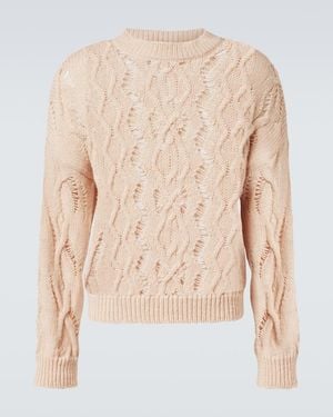 Our Legacy Cable Sonar Roundneck Wool Jumper - Natural