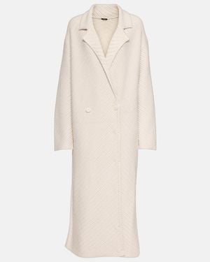 JOSEPH Ribbed-Knit Wool-Blend Coat - Natural