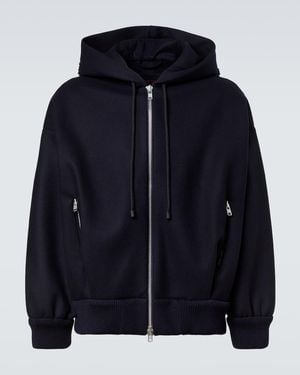 Simone Rocha Embellished Wool-Blend Hoodie - Blue