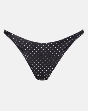 SAME 90's Polka-Dot Bikini Bottoms - Black