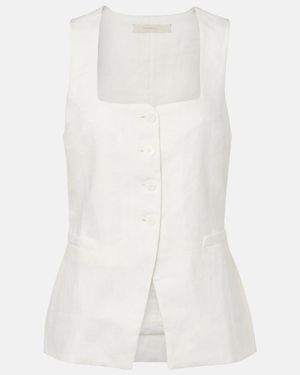 Faithfull the Brand Linen Top - White