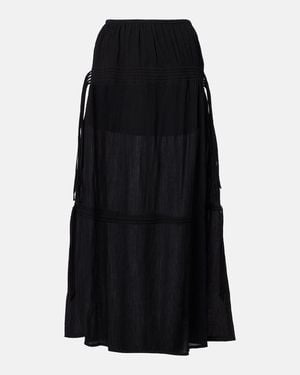 TOTEME Cotton Maxi Skirt - Black