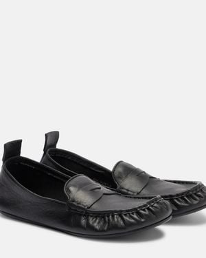 Acne Studios Leather Penny Loafers - Black