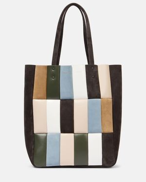 KHAITE Zoe Large Patchwork Leather Tote Bag - Black