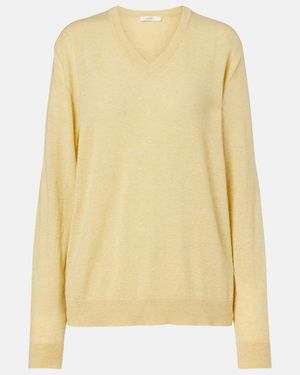 The Row Nian Cashmere Top - Yellow