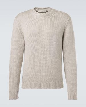 Saman Amel Pullover Gio Aus Seide - Natur