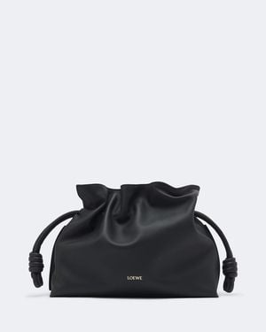 Loewe Clutch Flamenco Medium Aus Leder - Schwarz